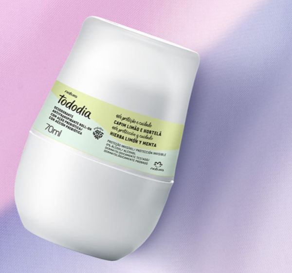 Desodorante Antitranspirante Roll-on Tododia Capim Limão e Hortelã CÓDIGO 1975 -1