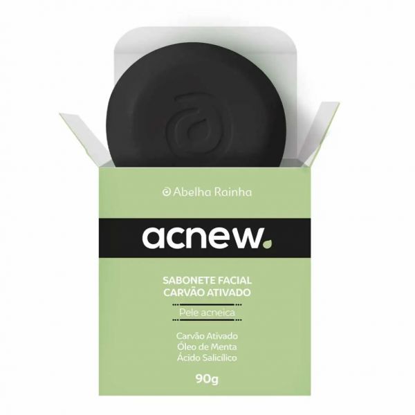 Acnew Sabonete Facial Carvão Ativado, Óleo de Menta, Ácido Salicílico - 90g - COD: 1100-8